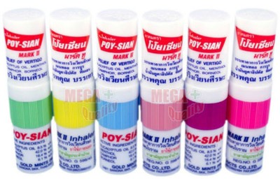 6 POY SIAN MARK II INHALER NASAL INHALER RELIEF CAMPHOR & OIL & EUCALYPTUS