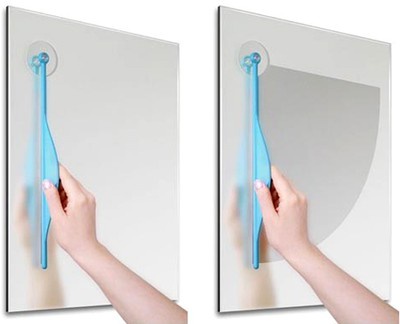 Creative Bathroom Flat Mirror Window Glass Defog Brush Wiper Cleaner HQS-G1991