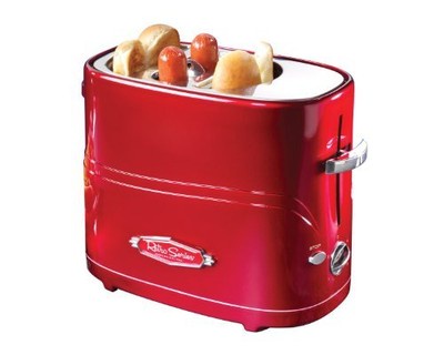Nostalgia Electrics HDT600RETRORED Retro Series Pop-Up Hot Dog Toaster New