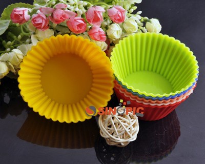 2pcs Cute Silicone Cup shaped Muffin Cake Baking Mould DIY Bakeware Cupcake