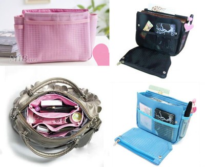 Inside Insert Handbag Makeup Cosmetic Purse Travel Organizer Bag in Bag Pouch