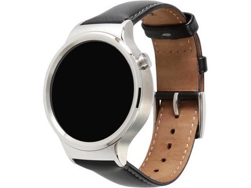 Huawei 55020533-RF Smart Watch Stainless Steel with Black Suture Leather Strap M