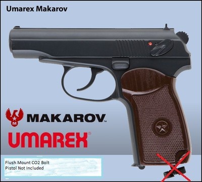 Flush Mount CO2 Bolt For The Umarex Makarov Ultra BB gun, pistol, crosman pellet