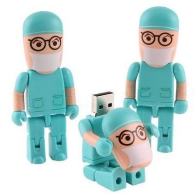 A002 NEW Cartoon doctor model USB 2.0 Enough Memory Stick Flash pen Drive 8G