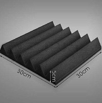 8 PCS Studio Black Wedge Acoustic Foam Sound Absorption Treatment Panel