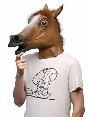 Party Cosplay Halloween Horse Head Mask Latex Rubber Animal Costume Creepy Prop