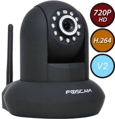 Foscam FI9821P Megapixel HD 720p H.264 Wireless/Wired Pan/Tilt IP Cam 60-sec PnP