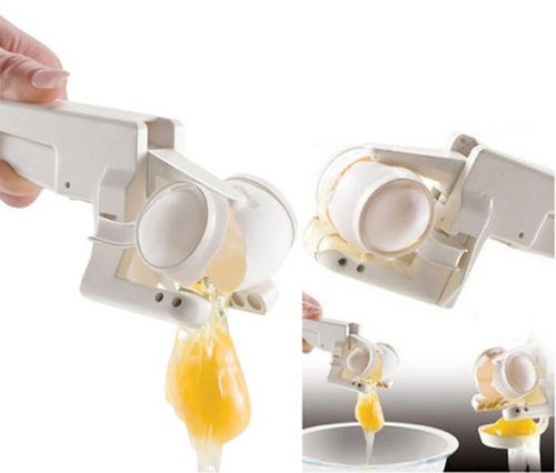 EZ Egg Cracker Handheld York & White Separator On TV Kitchen Gadget Tool NEW