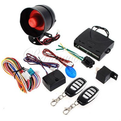 1-Way Car Vehicle Alarm Protection Security System Keyless Entry Siren +2 Remote
