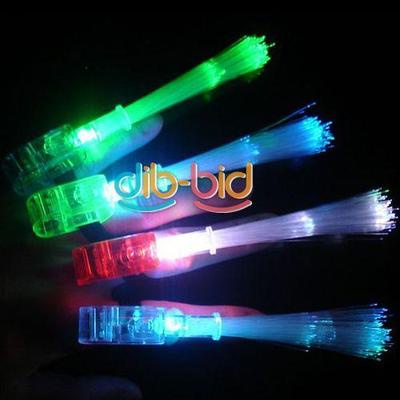 4PCS Bright LED Finger Ring Light Dance Disco Party Glow Rave Fiber