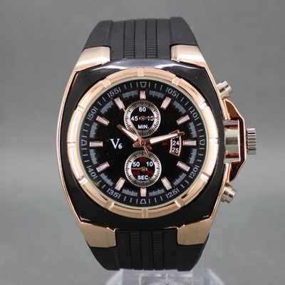 Vogue Men Women  Gold-tone Outdoor Sport Stainless Steel Wrist Watch