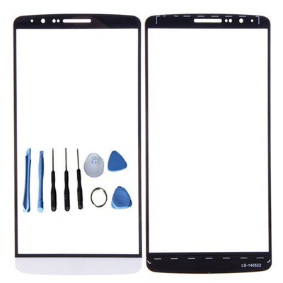 White Outer LCD Front Screen Glass Lens Tools For LG G3 D850 D855 VS985 LS990