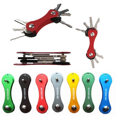 Hard Oxide Aluminum Key Holder Organizer Clip Folder Keychain EDC Pocket Tool