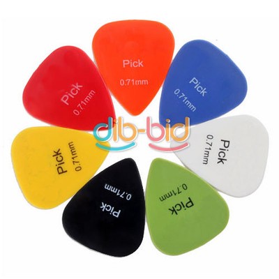 10/100 Pcs Lisse en Nylon 0.71mm Guitare Guitar Médiators Plectrums