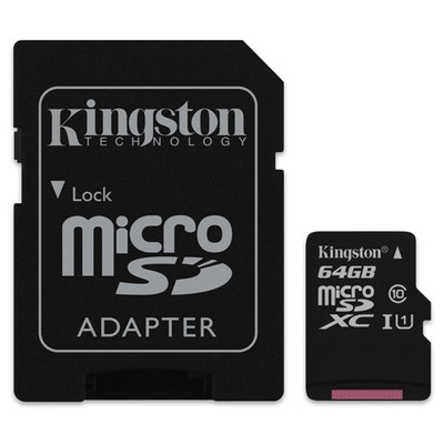 KINGSTON MICRO SDXC C10 64GB 64G 64 G CLASS 10 UHS-I U1 MICRO SD XC MEMORY CARD