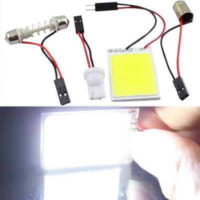 Popular COB LED 24 LED SMD Car Interior Panel Light T10 Festoon Dome Adapter Set