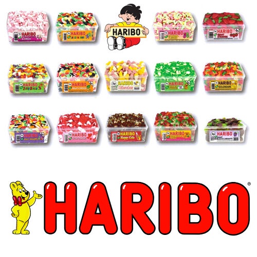 EASTER SPECIALS 1 TUB OF HARIBO SWEETS WHOLESALE  FAVOURS TREATS PARTY CANDY BOX