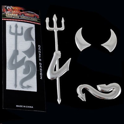 Cute 3D Devil Style Demon Sticker Car Auto Emblem Logo Paper Decoration