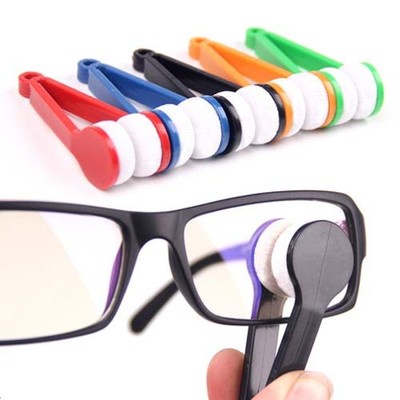 Modern Mini Glasses Eyeglass Sunglasses Spectacles Microfiber Cleaner Brush HG
