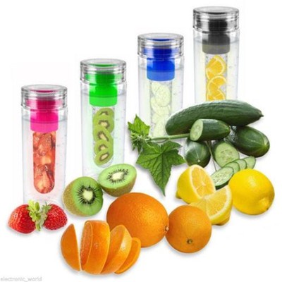 800ml Water Bottle Fruit Infusing Infuser Water Sports Lemon Juice Bottle-NEW