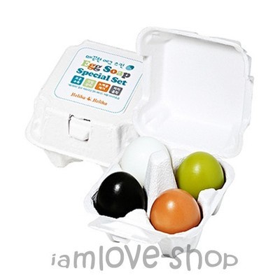 [Holika Holika] Egg Soap SPECIAL SET 50g*4ea GREEN/RED/CHARCOAL/WHITE each kinds