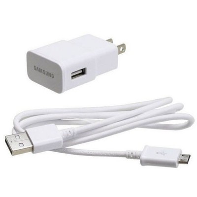 OEM Samsung Galaxy S3 S4 2A Wall AC DC Adapter +USB Charger Cable White Black