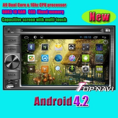 AutoRadio Android 4.2.2 universal double din car DVD gps navigation with wifi 3G