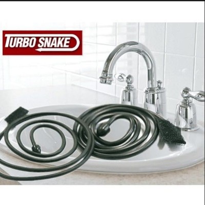 TURBO Sink Snake Slow Drains Fixed Clog Hair Removal Cleaner Tools Bath showers