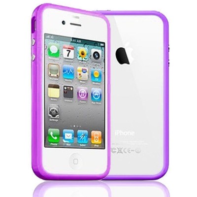 Violet Bumper Coque Housses Etui Pour Iphone 5s & Stylet