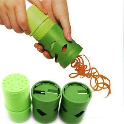 Fruit Vegetable Processor Veggie Twister Cutter Container Slicer Kitchen Tool BY