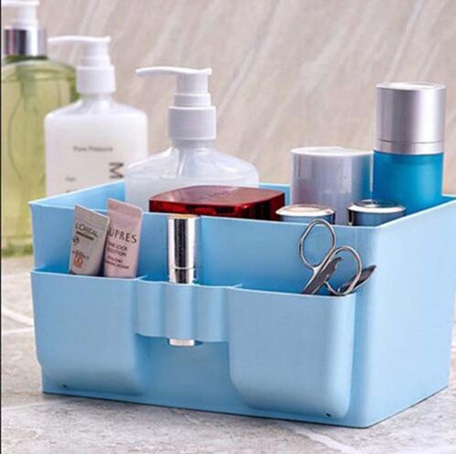 Stationery Decor Case DIY Cosmetic Storage Box Organizer Makeup Plastic Desk