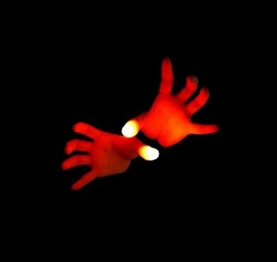 DGCA 2Pcs Magic Light Up Thumbs Fingers Trick Appearing Light Close Up