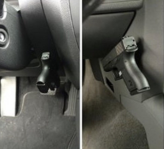 Magnet Concealed Gun Pistol Holder Holster under desk bed door  F