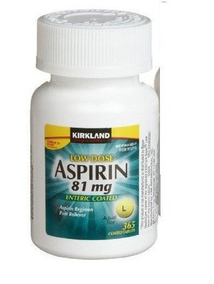 Kirkland Low Dose Aspirin 81 mg 365 Enteric Coated Tabs FREE SHIPPING!