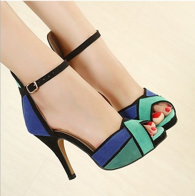 LADIES WOMENS HIGH HEELS PARTY EVENING PEEP TOE ANKLE STRAP SANDALS SHOES