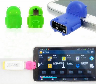 NEW Micro USB To USB 2.0 Robot OTG Adapter Converter For Android Phone Tablet
