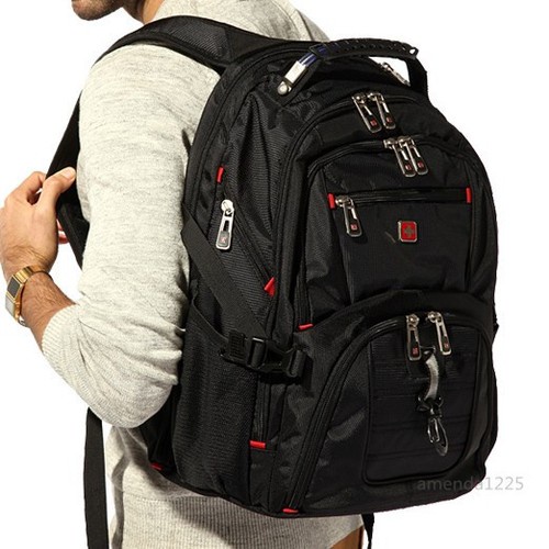 Men Women Swiss bag 15.6 Laptop Backpack Computer Notebook School Travel Bag