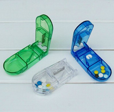 JT11 Useful Storage Box Medicine Pill Holder Tablet Cutter Splitter Divider Box