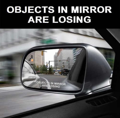 New OBJECTS IN MIRROR ARE LOSING SET OF 2 Vinyl Decal Sticker JDM Racing
