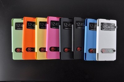 S View Window Smart Flip Leather Battery Case for HUAWEI PHONE