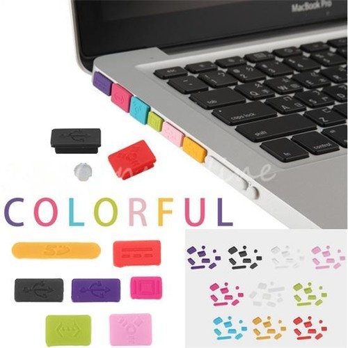 Anti-dust Silicone Port Plugs Rubber Cover Set for Retina Macbook Pro 11 13 15