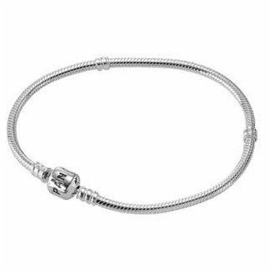 3MM 925 Sterling Silver Snake Chains Bracelet fit European Beads 6.0