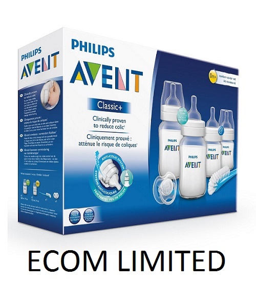 Philips Avent Newborn Bottle Kit PBA Free SCD371 Starter Set Classic +