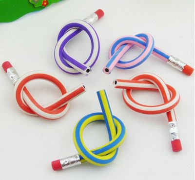 5pcs Novelty Creative Bendable Pencils Pen Stationery Children Kids Toy Gift New