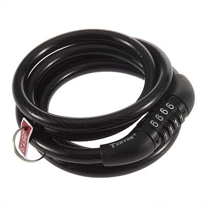 4-Digital Multi-function Bike Bicycle Code Combination Lock Cable Black