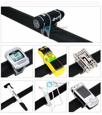 1Pc Cycling Bike Bicycle Silicone Elastic Strap Bandage Flashlight Mount Holder