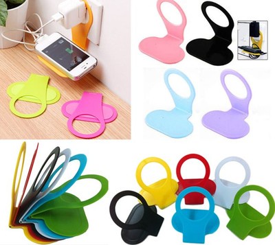 1x Random Color Foldable Mobile fold Cell Phone Holder Shelf Wall Charger Hangs