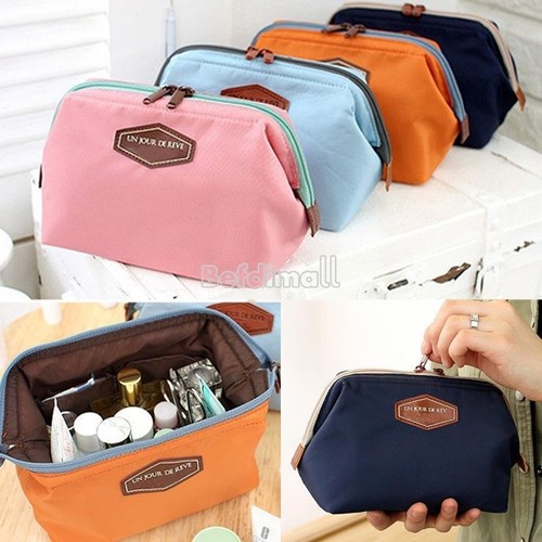 Women Travel Toiletry Make Up Cosmetic pouch bag Clutch Handbag Purse Case BE0D