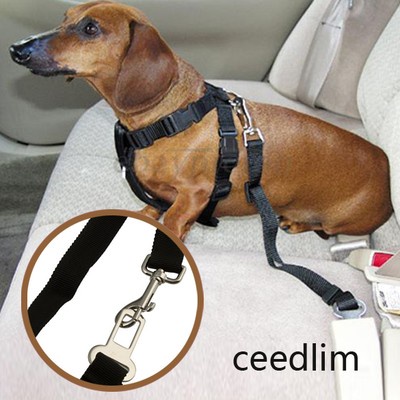 Adjustable Vehicle Car Seat Safety Safe Belt Seatbelt Pet Cat Dog animals black