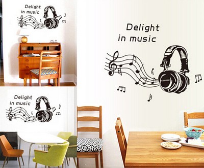 Wall Stickers MUSIC NOTES PLAY WRITE Removable Vinyl Art Mural Home Decor Decal